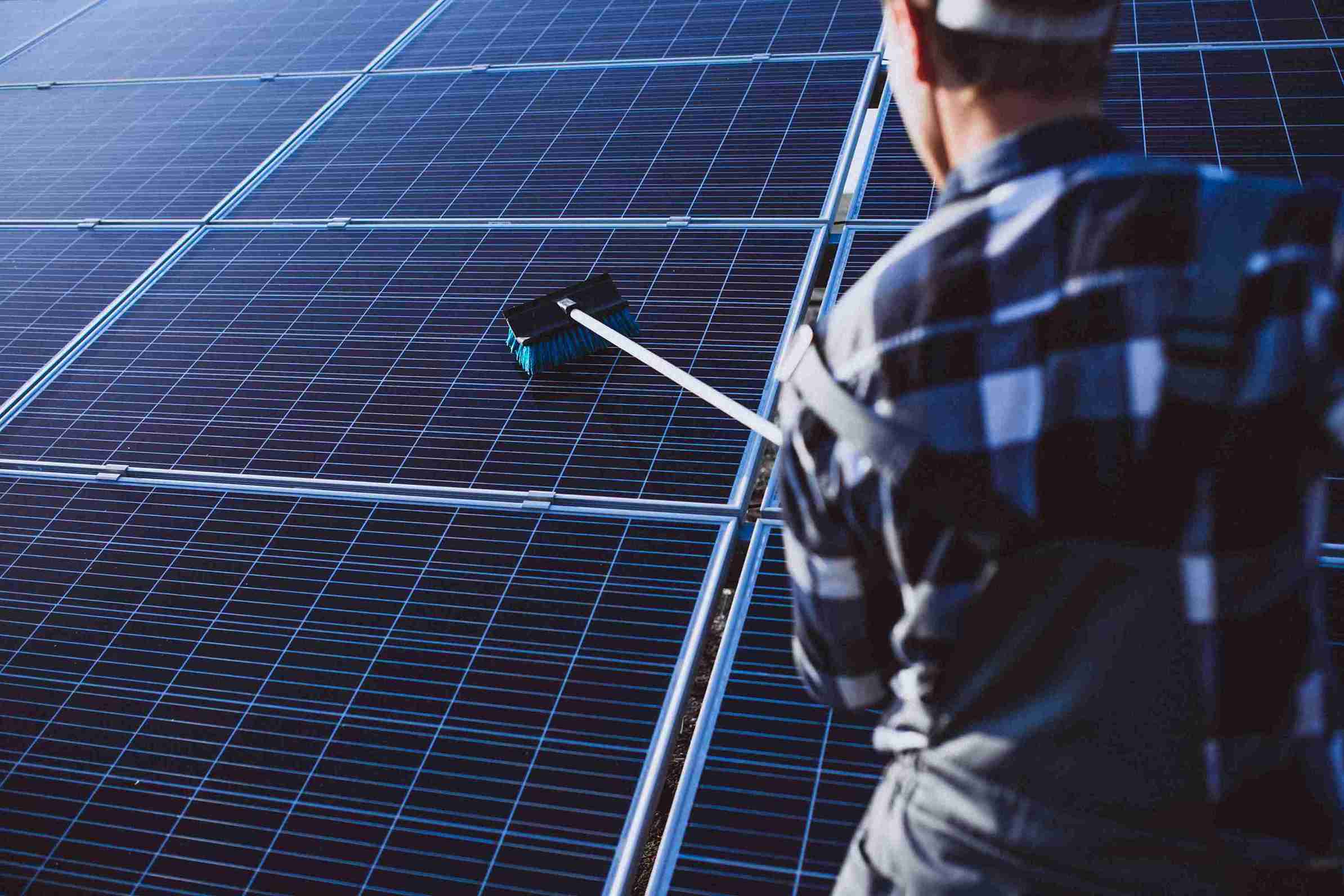 Cleaning Solar Panel